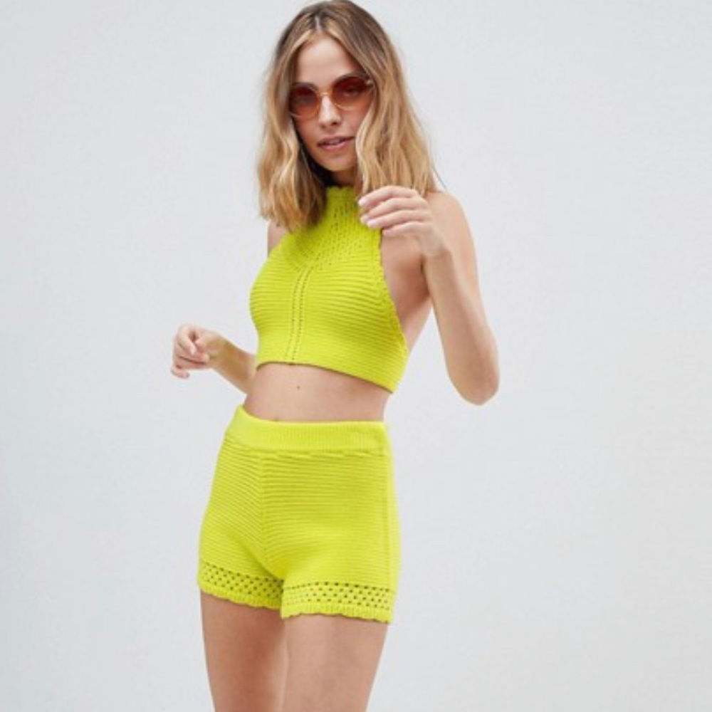 ASOS DESIGN Petite two-piece crochet short
